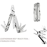 Leatherman Rev - Multiherramienta de bolsillo- 14 herramientas- hoja bloqueable para camping y bricolaje- de acero…